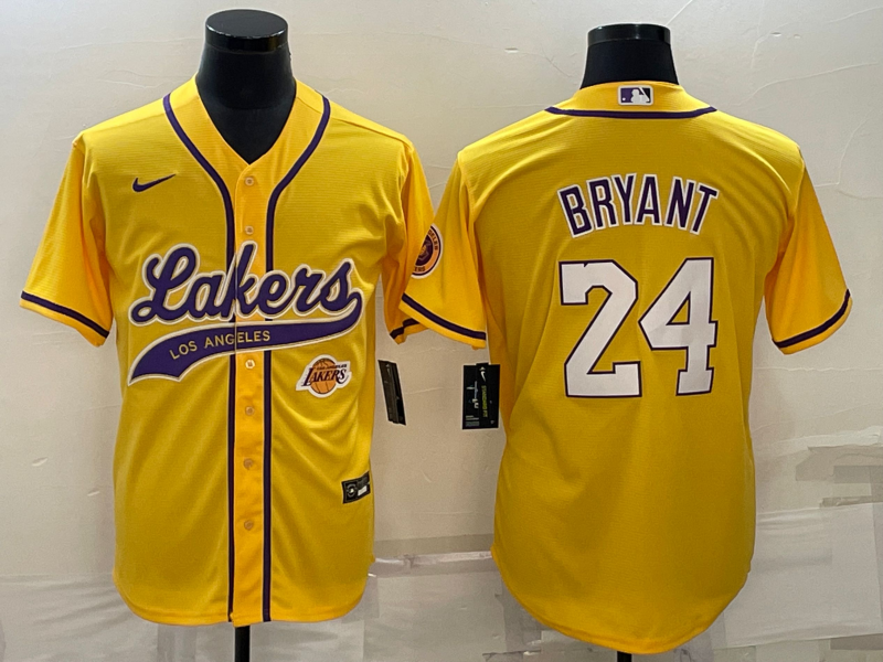 Nike 2023 Men Los Angeles Lakers #24 Bryant yellow NBA Jersey style 6->los angeles lakers->NBA Jersey